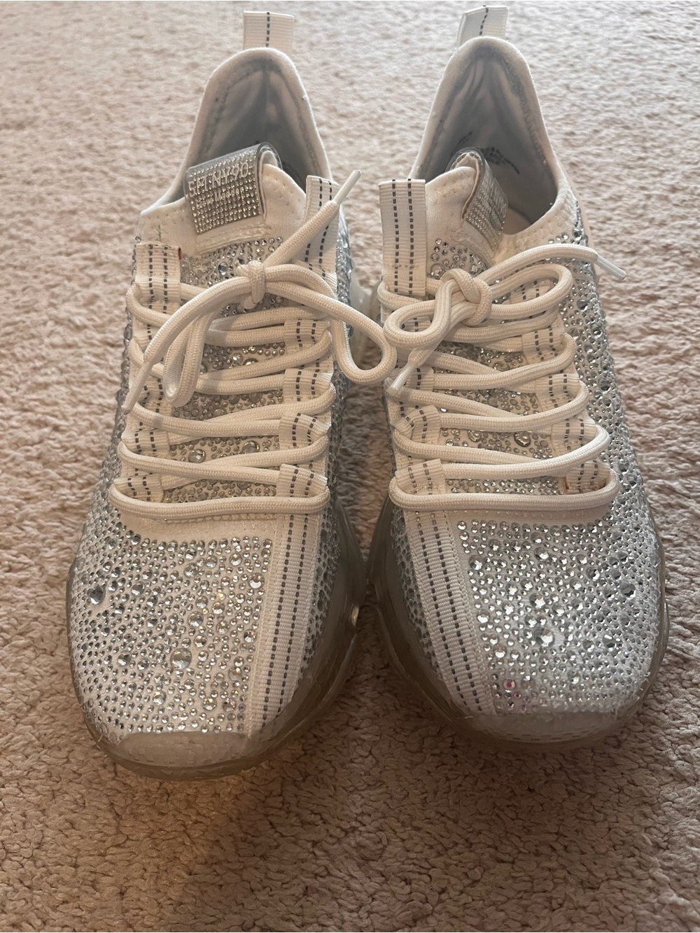 Steve Madden - White Crystal Sneakers